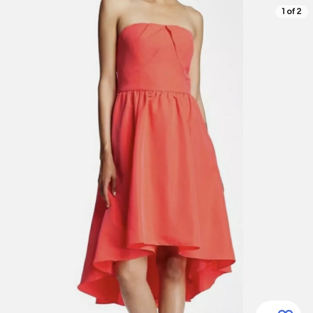 Ted Baker Coral high low dress - Has pockets!